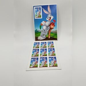 Bugs Bunny 32¢ USPS Stamp Sheet - Blue Background 2 Sets